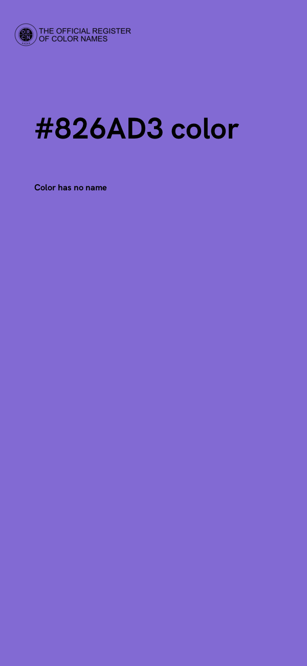 #826AD3 color image