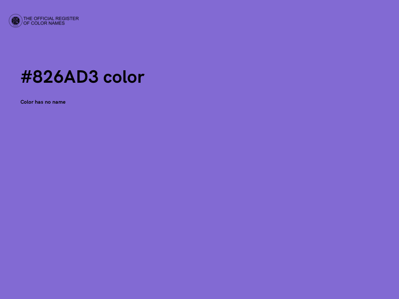 #826AD3 color image