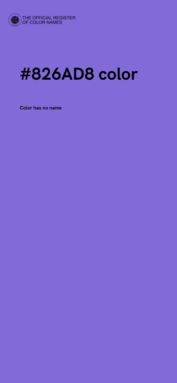 #826AD8 color image