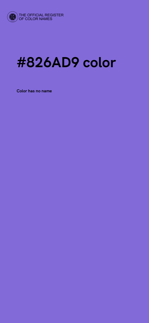 #826AD9 color image
