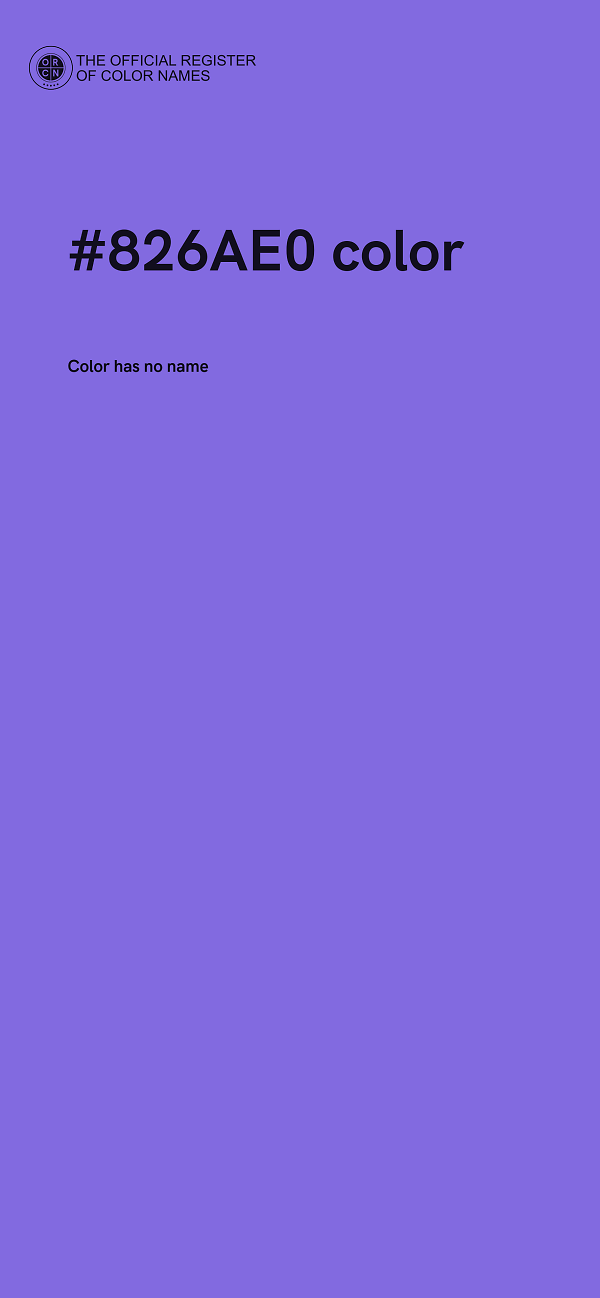 #826AE0 color image