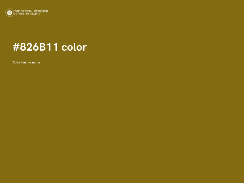 #826B11 color image