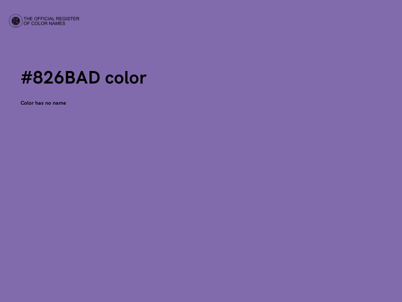 #826BAD color image