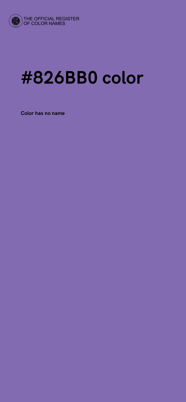 #826BB0 color image
