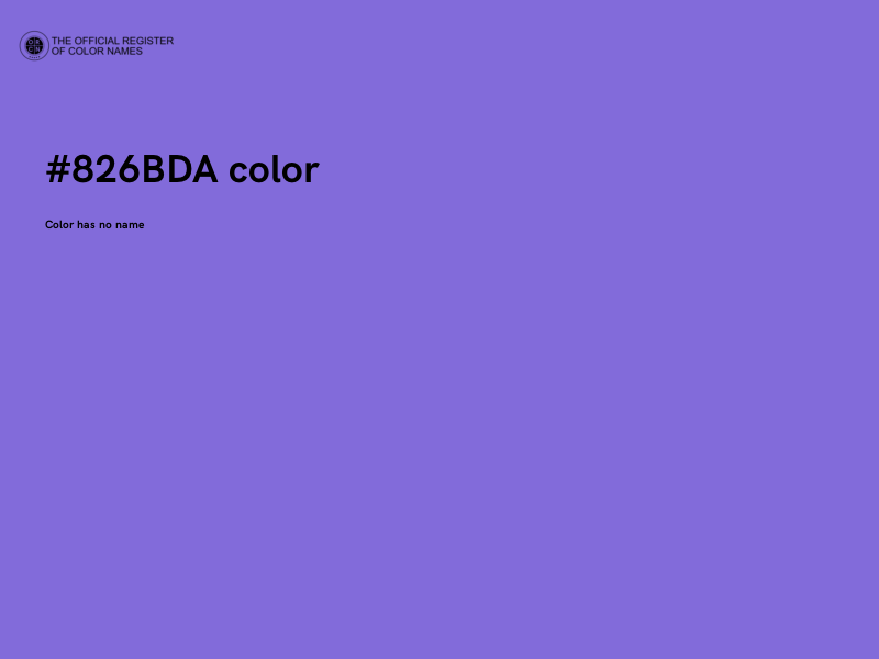 #826BDA color image
