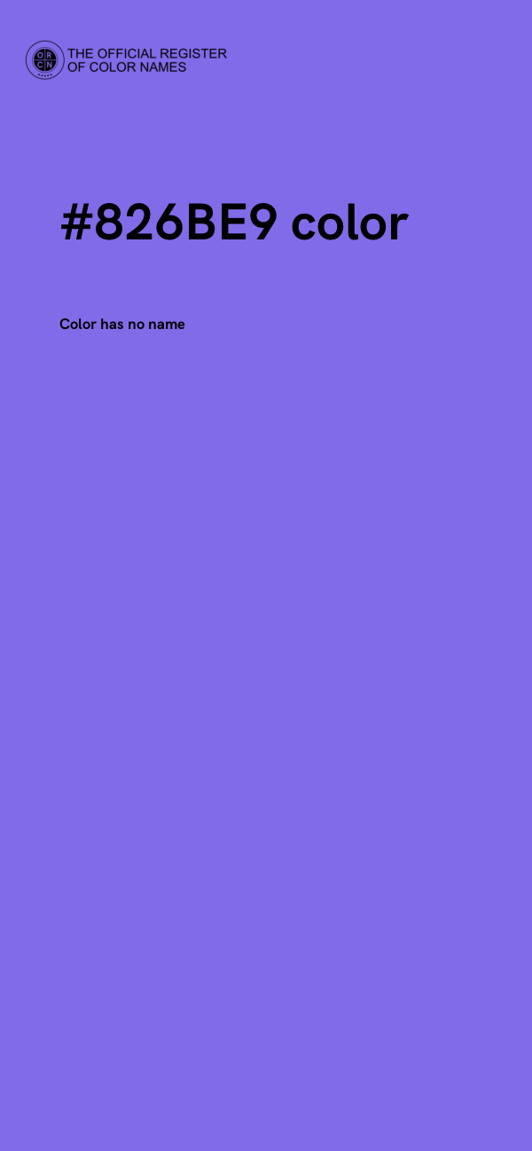 #826BE9 color image