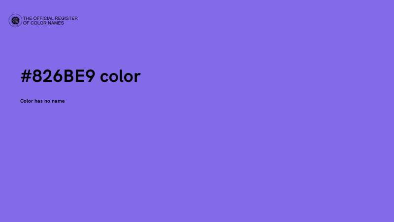 #826BE9 color image
