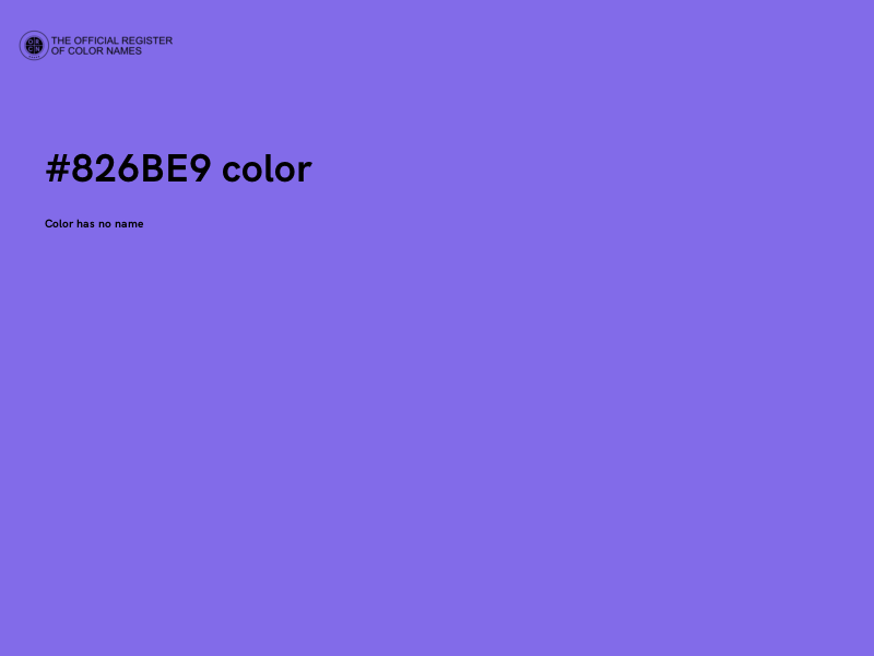 #826BE9 color image