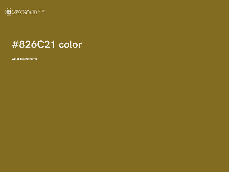 #826C21 color image
