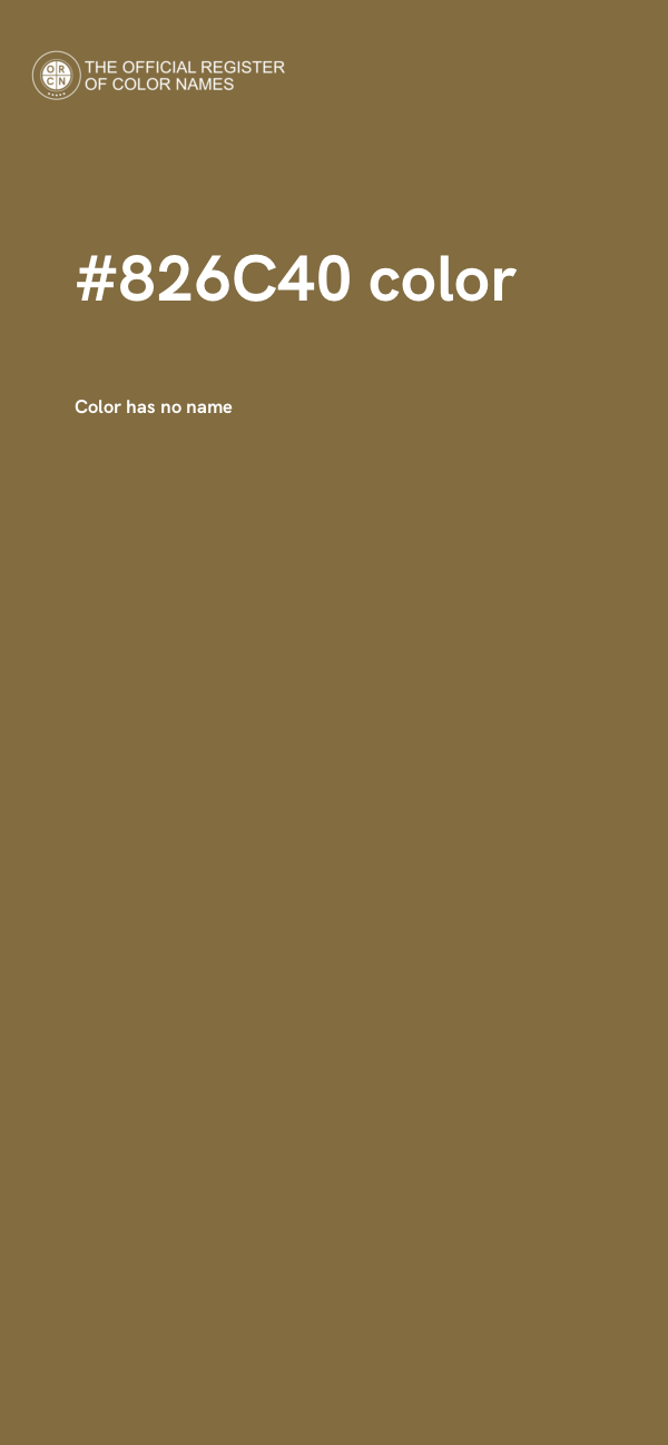 #826C40 color image
