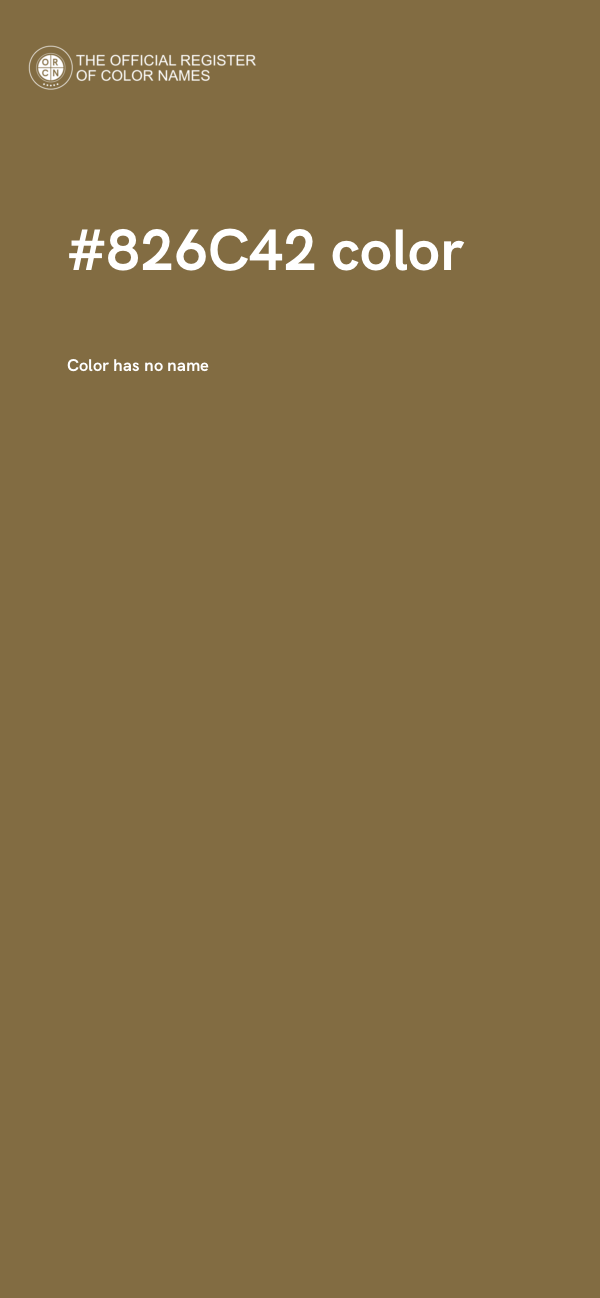 #826C42 color image