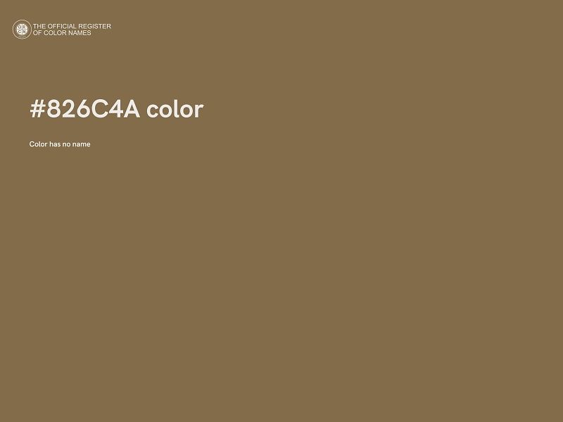 #826C4A color image