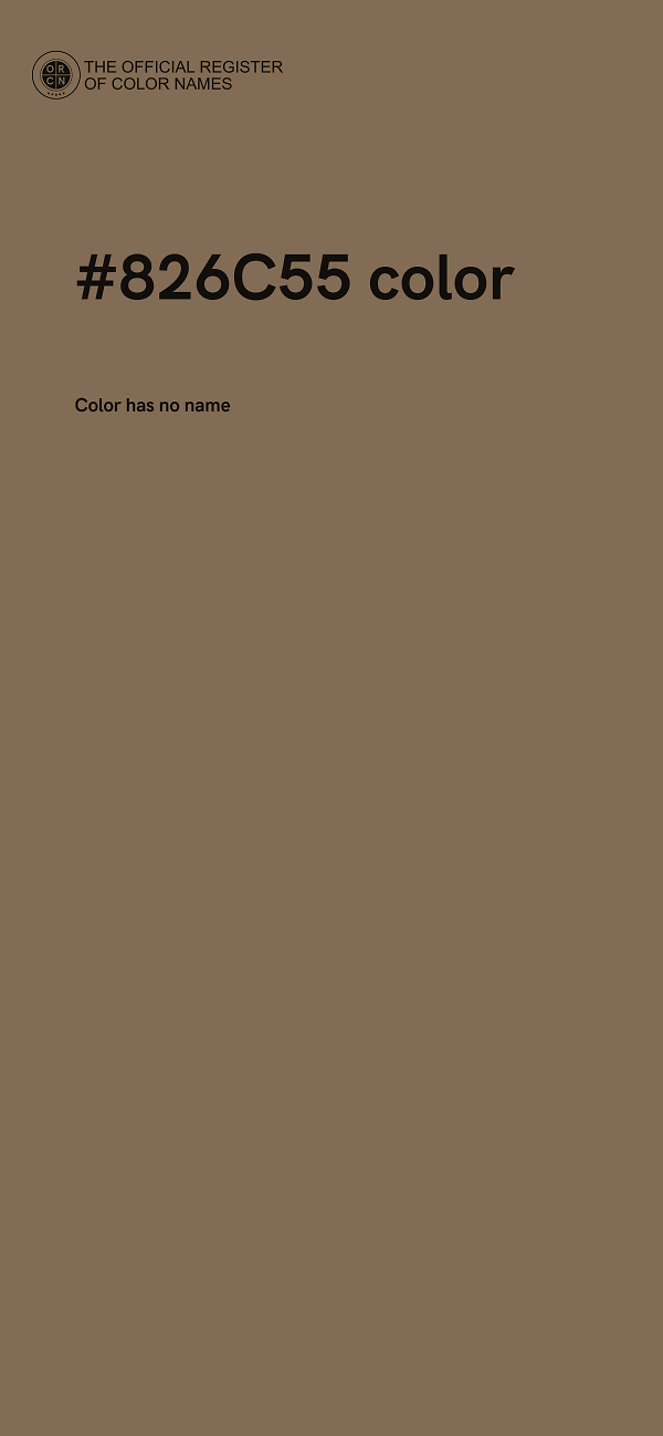 #826C55 color image