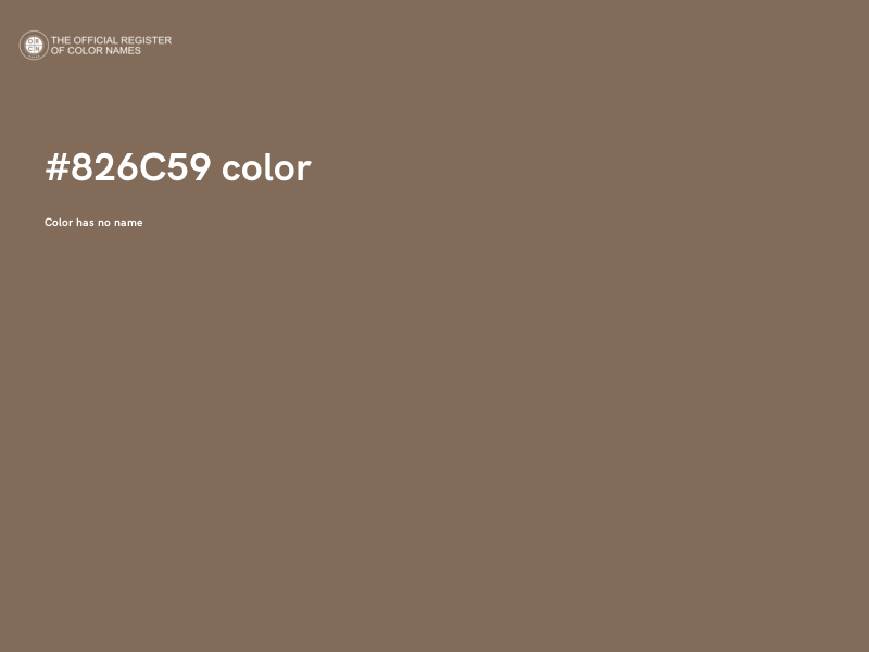 #826C59 color image