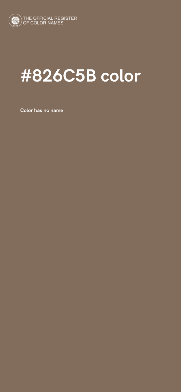 #826C5B color image