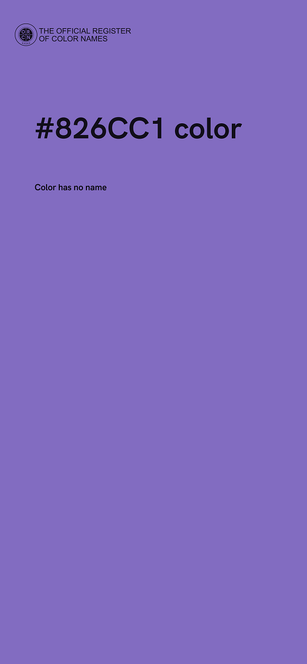 #826CC1 color image