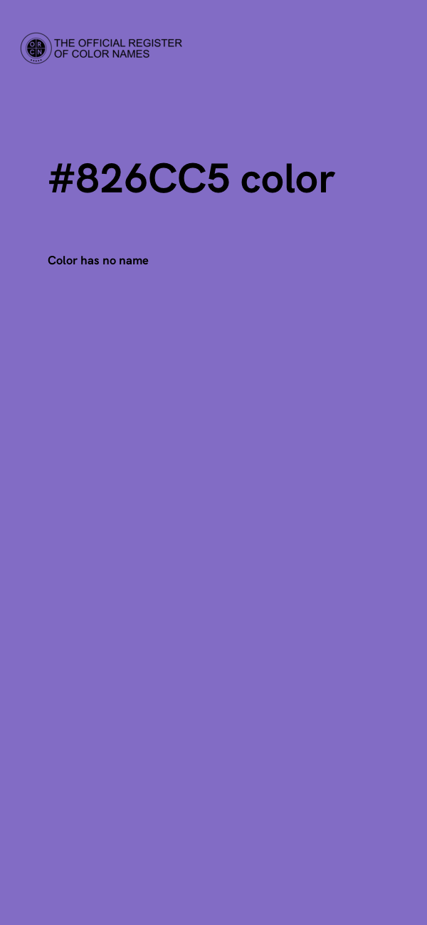 #826CC5 color image