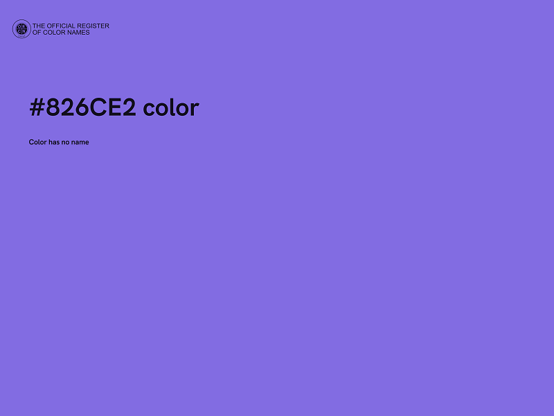 #826CE2 color image