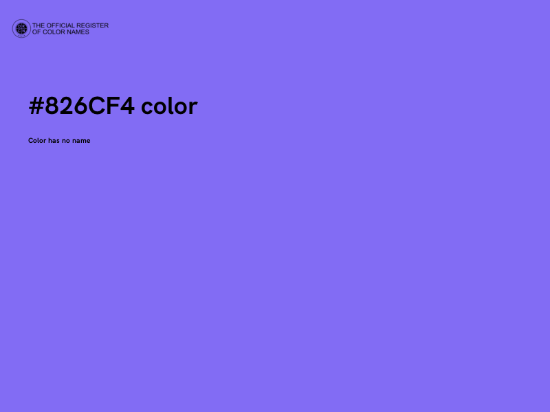 #826CF4 color image