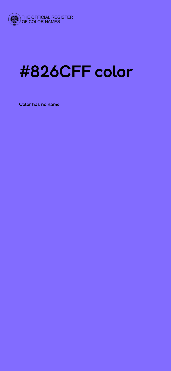 #826CFF color image