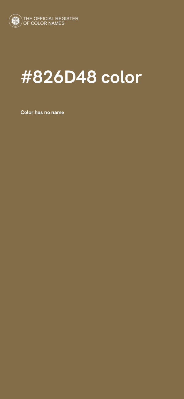 #826D48 color image