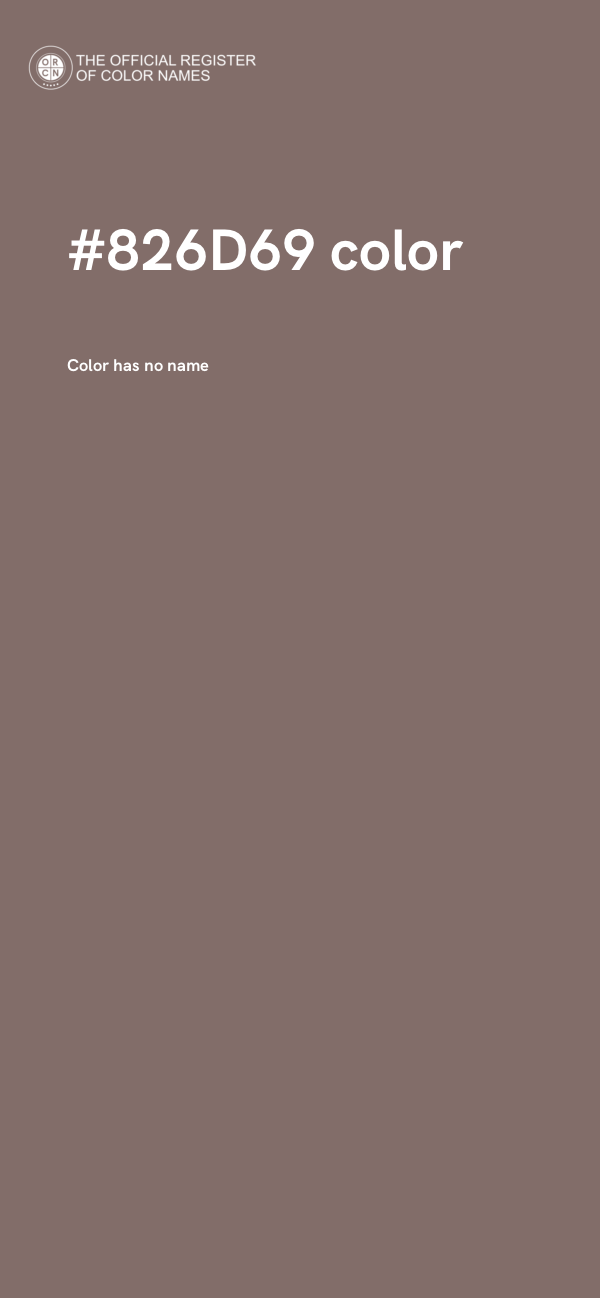 #826D69 color image