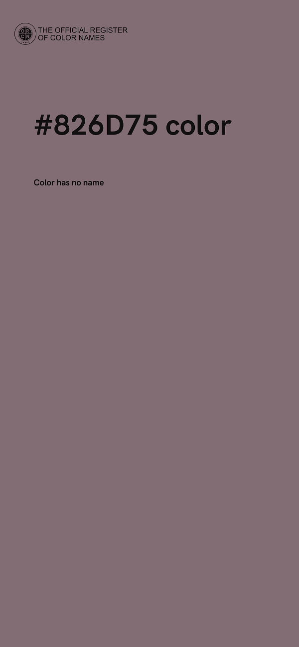 #826D75 color image