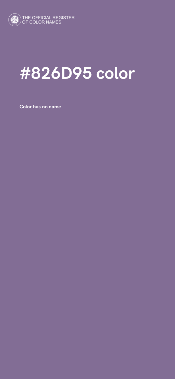 #826D95 color image
