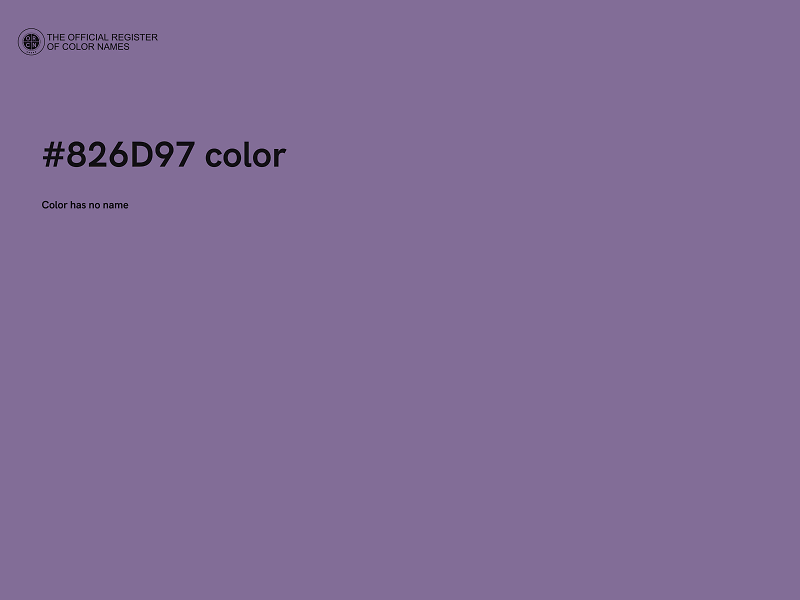 #826D97 color image