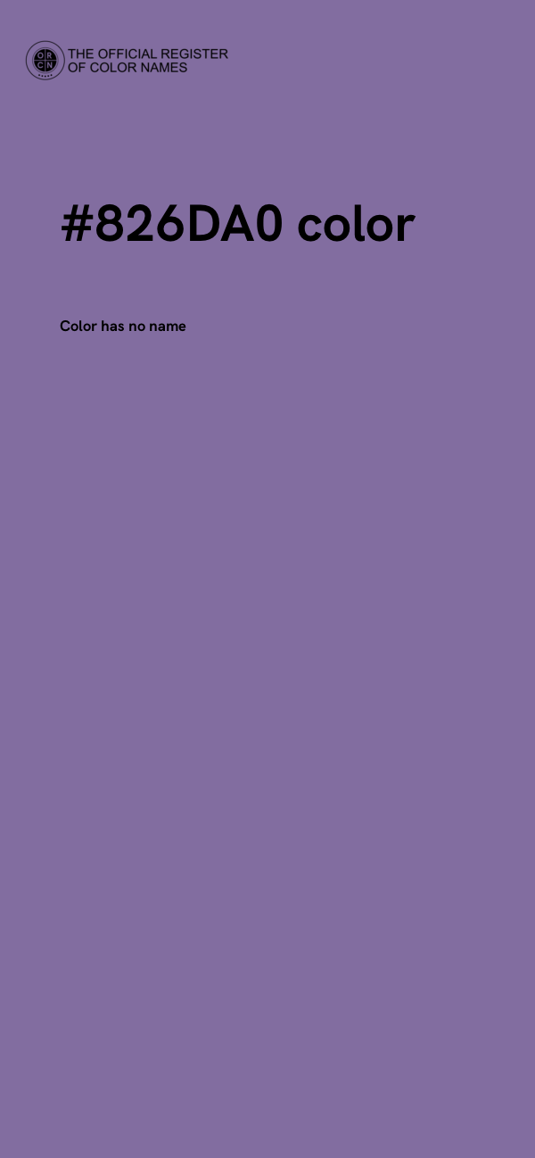#826DA0 color image
