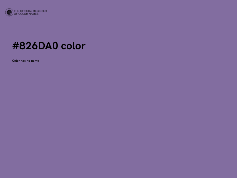 #826DA0 color image