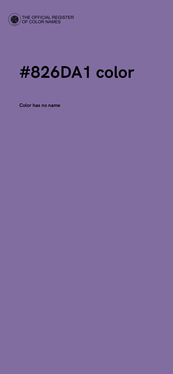 #826DA1 color image