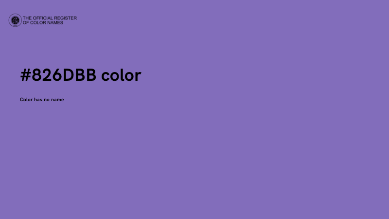 #826DBB color image