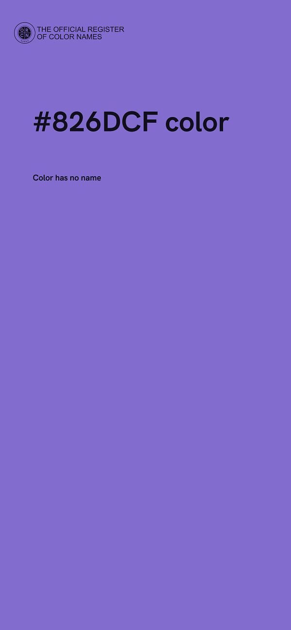 #826DCF color image