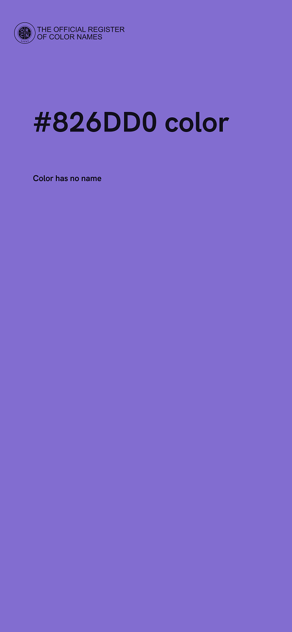 #826DD0 color image