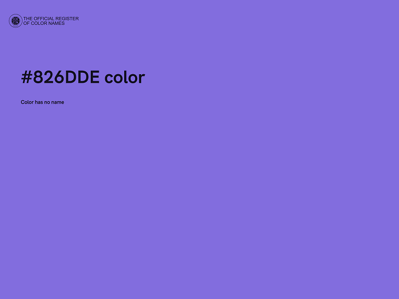 #826DDE color image