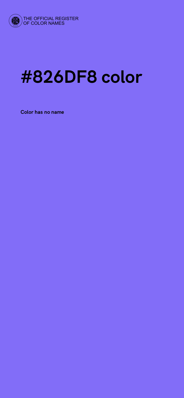 #826DF8 color image