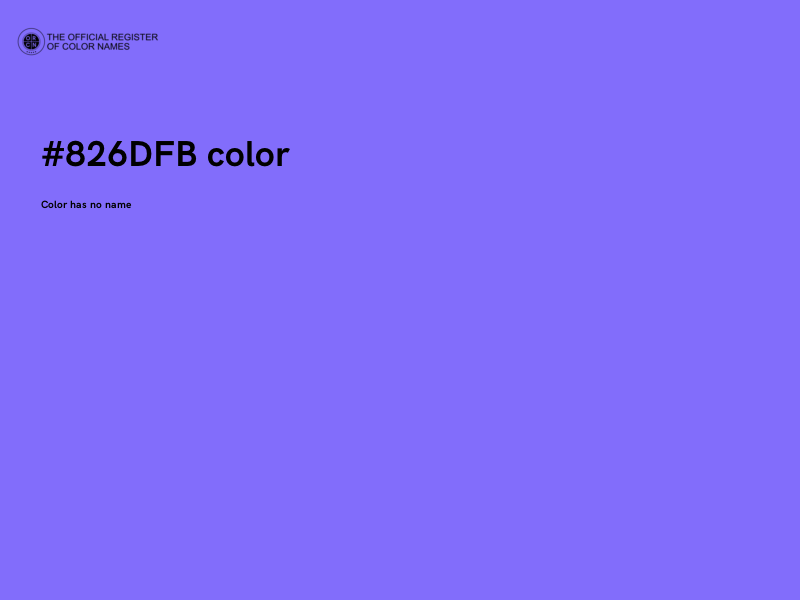#826DFB color image