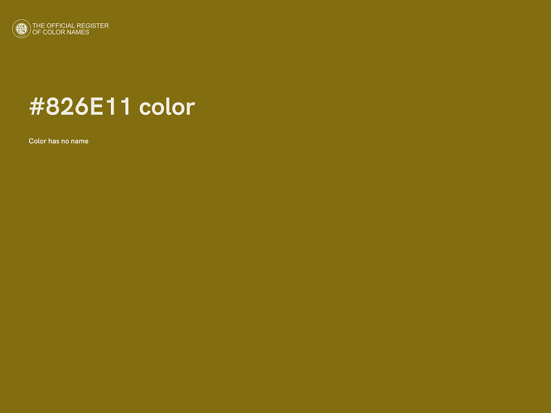 #826E11 color image