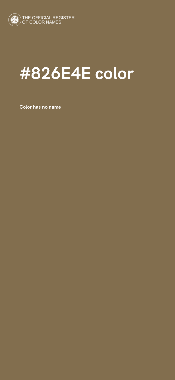 #826E4E color image