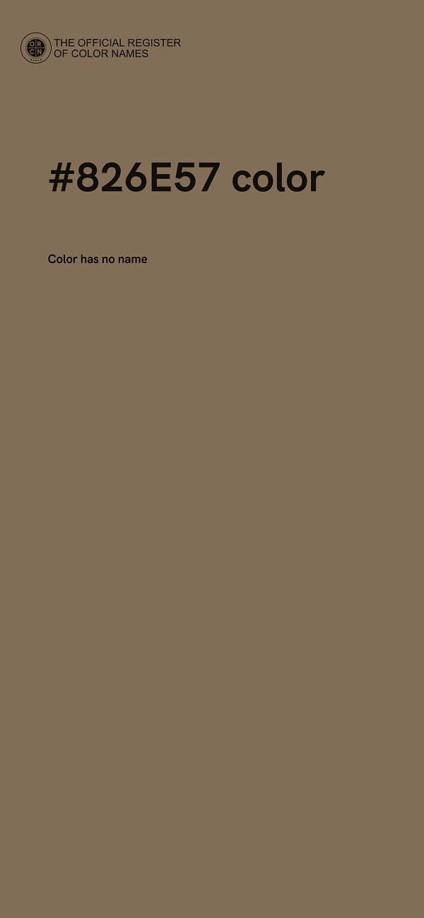 #826E57 color image