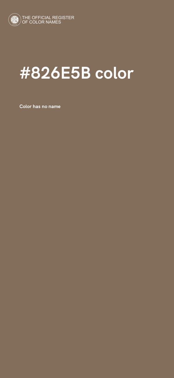 #826E5B color image