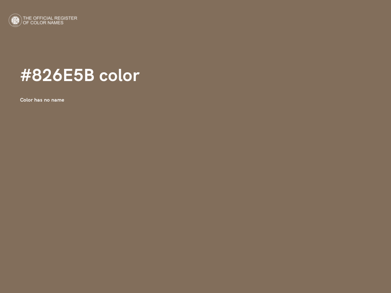 #826E5B color image