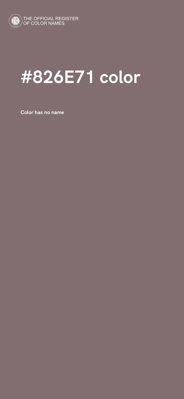 #826E71 color image