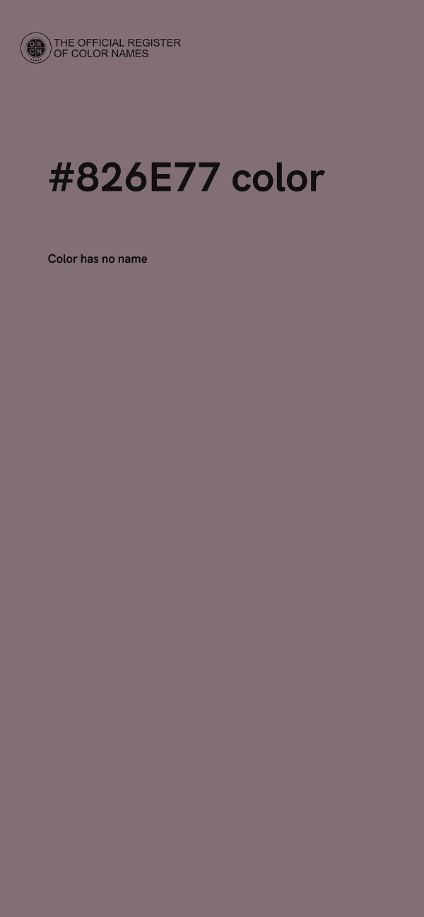 #826E77 color image