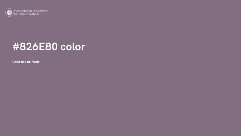 #826E80 color image