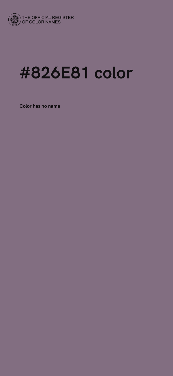 #826E81 color image