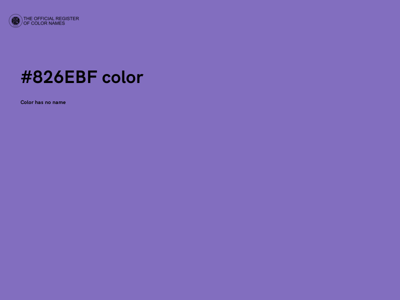 #826EBF color image