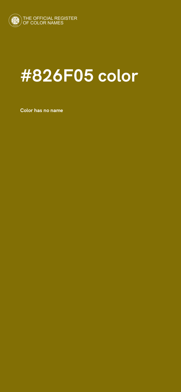 #826F05 color image