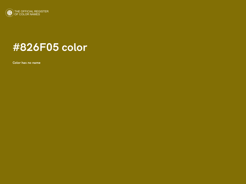 #826F05 color image